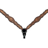 Bar H Equine Genuine Western American Leather Horse Premium Headstall & Breast Collar Set - Breast Collor