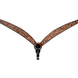 Bar H Equine Genuine Western American Leather Horse Premium Headstall & Breast Collar Set - Breast Collor