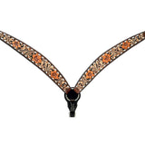 Bar H Equine Genuine Western American Leather Horse Premium Headstall & Breast Collar Set - Breast Collor