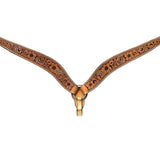 Bar H Equine Genuine Western American Leather Horse Premium Headstall & Breast Collar Set - Breast Collor