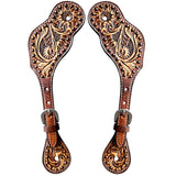 Bar H Equine Western Leather Spurs Straps for Adults Men Womens Spur Straps