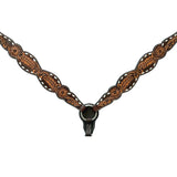 Bar H Equine Genuine Western American Leather Horse Premium Headstall & Breast Collar Set - Breast Collor