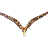 Bar H Equine Genuine Western American Leather Horse Premium Headstall & Breast Collar Set - Breast Collor