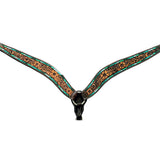 Bar H Equine Genuine Western American Leather Horse Premium Headstall & Breast Collar Set - Breast Collor