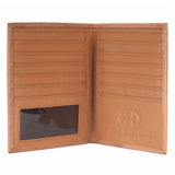 BAR H EQUINE Hand Carved Unisex Bifold Wallet Genuine Hair-On Leather