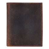 BAR H EQUINE Hand Carved Unisex Bifold Wallet Genuine Hair-On Leather