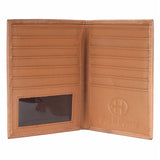 BAR H EQUINE Hand Carved Unisex Bifold Wallet Genuine Hair-On Leather