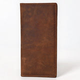 BAR H EQUINE Rodeo Hand Carved Unisex Bifold Wallet Genuine Hair-On Leather