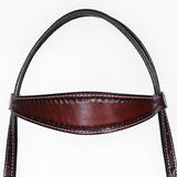 Bar H Equine Western Genuine Leather Horse Tack Set Dark Brown
