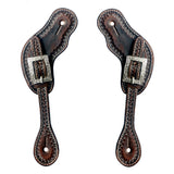 Bar H Equine Western Leather Spurs Straps for Adults Men Womens Spur Straps