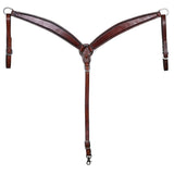 Bar H Equine Western Leather Headstall & Breast Collar Dark Brown - Breast Collor
