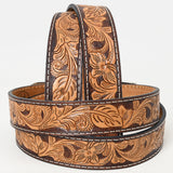 BAR H EQUINE Western Genuine Leather Men And Women Belt Floral