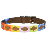 BAR H EQUINE Western Genuine Leather Dog Collar Embroidered - 14"