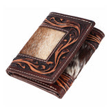 BAR H EQUINE Genuine Leather Hand-Carved Bifold Wallet for Men Women | Western Handmade Wallets Cowboy Casual Tooled