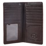BAR H EQUINE Rodeo Hand Carved Unisex Bifold Wallet Genuine Hair-On Leather