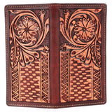 Bar H Equine Women Floral Hand Tooled Genuine Leather Western Handbag Wallet Purse