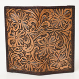 BAR H EQUINE Western Floral Rodeo Bifold Men Women Genuine American Leather Wallet