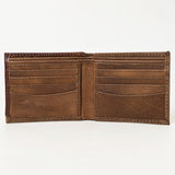 BAR H EQUINE Western Floral Rodeo Bifold Men Women Genuine American Leather Wallet