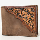 BAR H EQUINE Western Floral Rodeo Bifold Men Women Genuine American Leather Wallet