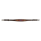 Bar H Equine Western Leather Horse Tack Set Floral Carved Beeded Inlay