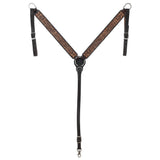 BAR H EQUINE Western Horse Headstall Breast Collar Set American Leather - Breast Collor