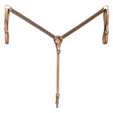 BAR H EQUINE Western Handtooled Leather Horse Headstall & Breast Collar Set | Tack - Breast Collor