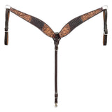 BAR H EQUINE Western Handtooled Leather Horse Headstall & Breast Collar Set | Tack - Breast Collor