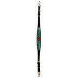 Bar H Equine American Leather Horse Saddle Tack One Ear Headstall Breast Collar Browband Wither Strap Botanic Chiseled