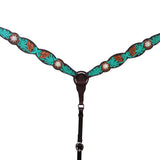 Bar H Equine American Leather Horse Saddle Tack One Ear Headstall Breast Collar Browband Wither Strap Jora Autumn Collection