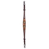 Bar H Equine Premium Hand Tooled Leather Stainless Steel Hardware Breast Collar Brown