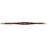 Bar H Equine American Leather Horse Saddle Tack One Ear Headstall | Breast Collar Browband Wither Strap Set BER263