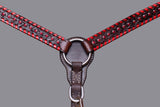 BAR H EQUINE Horse Hand Carved Breast Collar Headstall Genuine Leather Dark Brown