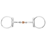 BAR H EQUINE Western D Ring Snaffle Bit with Three-Piece Copper Roller