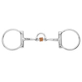 BAR H EQUINE Western D Ring with Ported Copper Roller Dogbone Mouthpiece