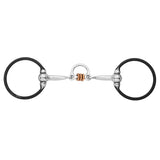 BAR H EQUINE Western O-Ring Snaffle with Copper Roller & Floating Center Ring