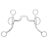 BAR H EQUINE Western Argentine Shank Bit with Med Port for Tongue Relief