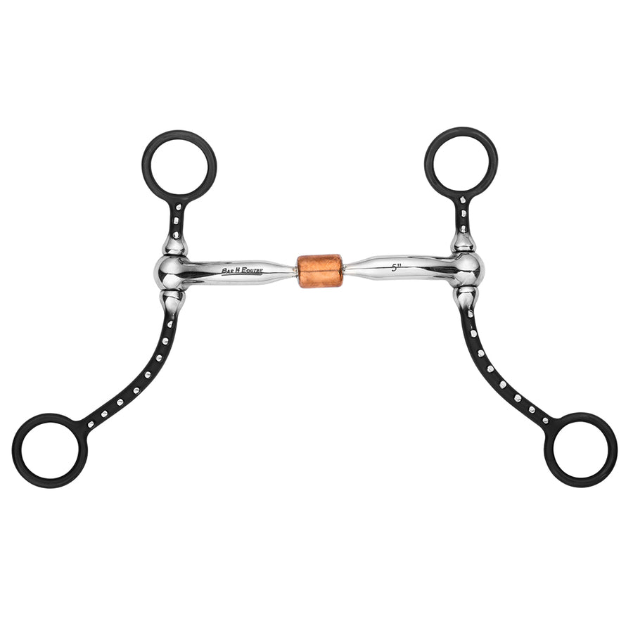 Mors Cheval BAR H EQUINE O Ring Cuivre – 5 Pouces, Bouche Droite