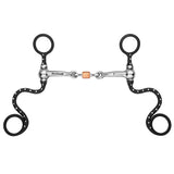BAR H EQUINE Western Shank Bit with Dog Bone & Copper Roller