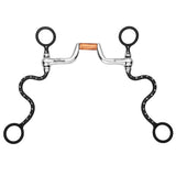 BAR H EQUINE Cavalry Shank Bit with Copper Hinge Port