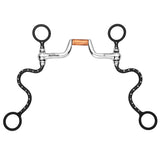 BAR H EQUINE Cavalry Shank Bit with Copper Hinge Port