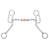 BAR H EQUINE Western Gag Bit with Twisted w/ Copper Roller Mouthpiece