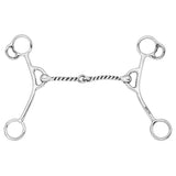BAR H EQUINE Western Twisted Gag Bit with Wire Jointed Mouthpiece Stainless Steel