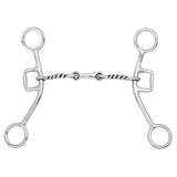BAR H EQUINE Western Gag Bit Twisted Wire Dogbone