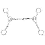 BAR H EQUINE Western Gag Bit with Twisted Single-Jointed Mouthpiece | Ideal for Barrel Racing