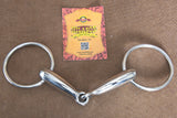 HILASON Western Horse Weighted O Ring Snaffle Bit SS and Black Sweet Iron