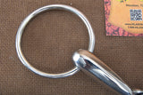 HILASON Western Horse Weighted O Ring Snaffle Bit SS and Black Sweet Iron