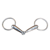 HILASON Western Horse Weighted O Ring Snaffle Bit SS and Black Sweet Iron
