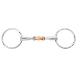 HILASON Western Horse Weighted O Ring Snaffle Bit SS and Black Sweet Iron