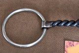 HILASON Western Horse Weighted O Ring Snaffle Bit SS and Black Sweet Iron