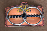 HILASON Western Horse Weighted O Ring Snaffle Bit SS and Black Sweet Iron